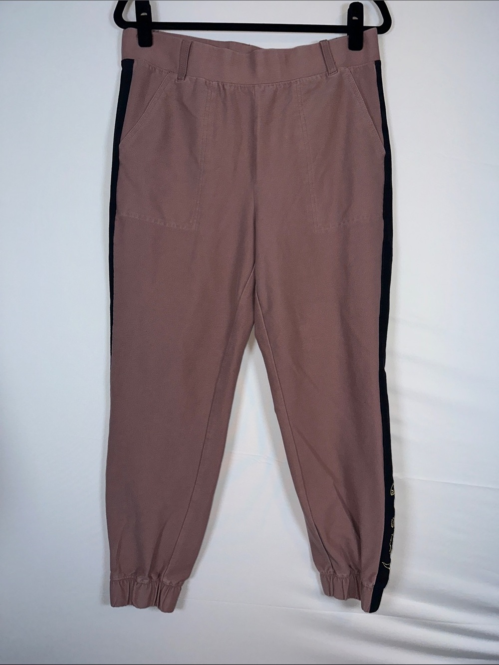 Star Wars Lounge Pants Womens Large Mauve Pink Joggers Black Logo Casual